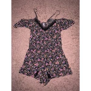 Xhilaration Off the Shoulder Floral Romper
